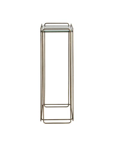 Blanc D' Ivoire - Trespolo Anatole vetro e metallo finitura ottone dorato cm 31,5x31,5x90