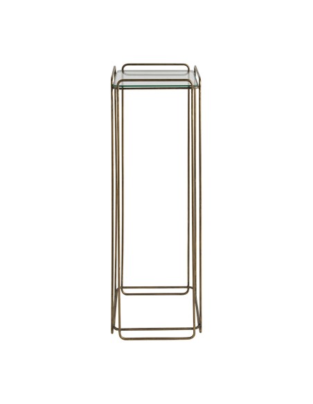 Blanc D' Ivoire - Trespolo Anatole vetro e metallo finitura ottone dorato cm 31,5x31,5x90