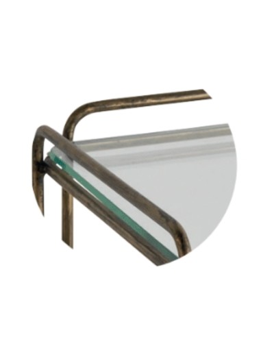 Blanc D' Ivoire - Trespolo Anatole vetro e metallo finitura ottone dorato cm 31,5x31,5x90