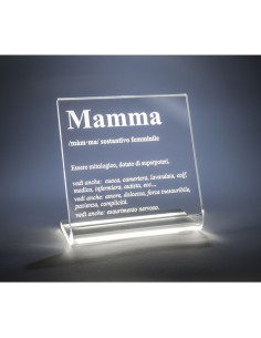 iPLEX Design - Lucilio Lampada Mamma in plexiglass - Trasparente - 20x20x9 cm