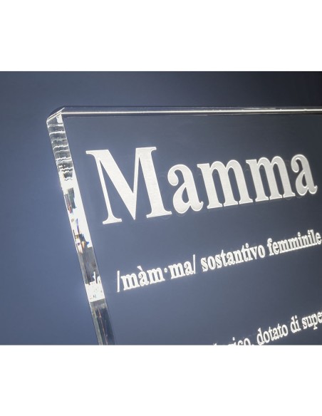 iPLEX Design - Lucilio Lampada Mamma in plexiglass - Trasparente - 20x20x9 cm