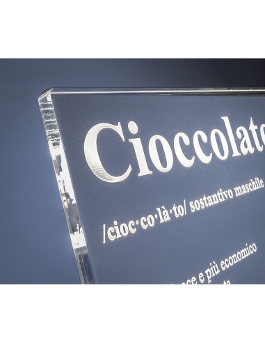 iPLEX Design - Lucilio Lampada Cioccolato in plexiglass - Trasparente - 20x20x9 cm