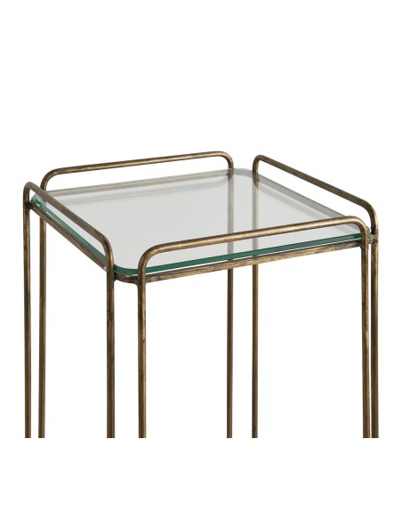 Blanc D' Ivoire - Trespolo Anatole vetro e metallo finitura ottone dorato cm 31,5x31,5x90