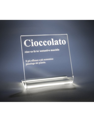 iPLEX Design - Lucilio Lampada Cioccolato in plexiglass - Trasparente - 20x20x9 cm