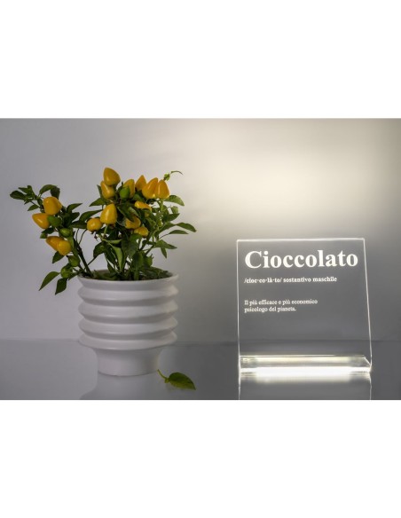 iPLEX Design - Lucilio Lampada Cioccolato in plexiglass - Trasparente - 20x20x9 cm