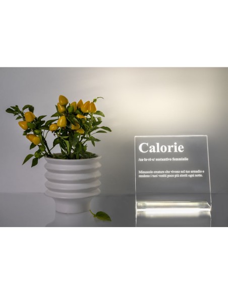 iPLEX Design - Lucilio Lampada Calorie in plexiglass - Trasparente - 20x20x9 cm