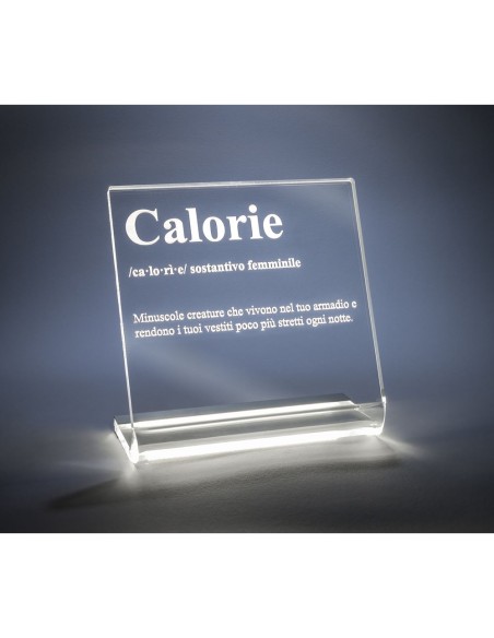 iPLEX Design - Lucilio Lampada Calorie in plexiglass - Trasparente - 20x20x9 cm
