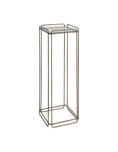 Blanc D' Ivoire - Trespolo Anatole vetro e metallo finitura ottone dorato cm 31,5x31,5x90