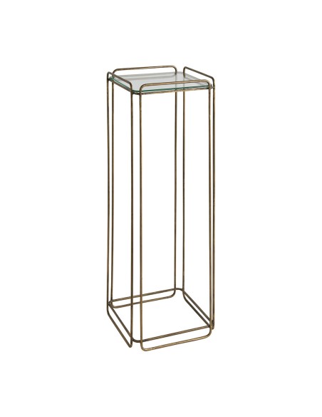 Blanc D' Ivoire - Trespolo Anatole vetro e metallo finitura ottone dorato cm 31,5x31,5x90