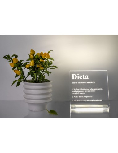 iPLEX Design - Lucilio Lampada Dieta in plexiglass - Trasparente - 20x20x9 cm