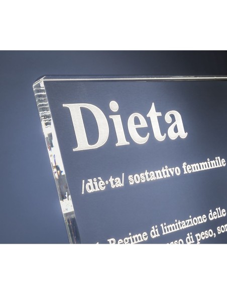 iPLEX Design - Lucilio Lampada Dieta in plexiglass - Trasparente - 20x20x9 cm