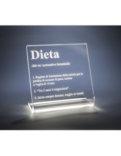 iPLEX Design - Lucilio Lampada Dieta in plexiglass - Trasparente - 20x20x9 cm