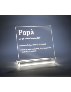 iPLEX Design - Lucilio Lampada Papa' in plexiglass - Trasparente - 20x20x9 cm