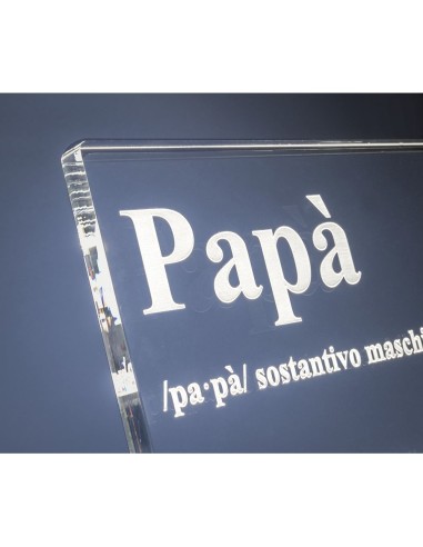 iPLEX Design - Lucilio Lampada Papa' in plexiglass - Trasparente - 20x20x9 cm