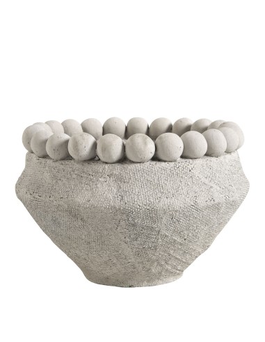 Blanc D' Ivoire - Cache-pot Aleo in cemento grigio chiaro dia. 23,5x23,5x15 h