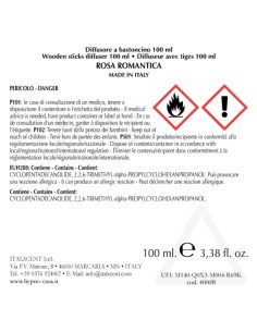 HYPNO - Diffusore con Bastoncini Quadrato 100 ml Rosa Romantica 2