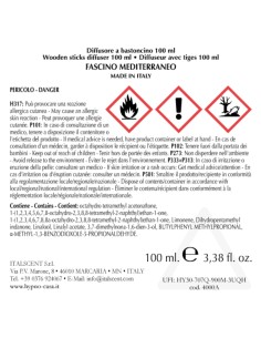 HYPNO - Diffusore con Bastoncini Quadrato 100 ml Fascino Mediterraneo 2