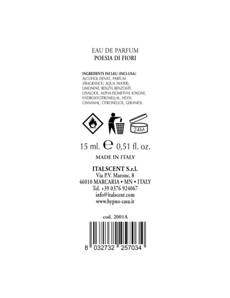 HYPNO - Eau de Parfum 15 ml Poesia di Fiori (Donna)