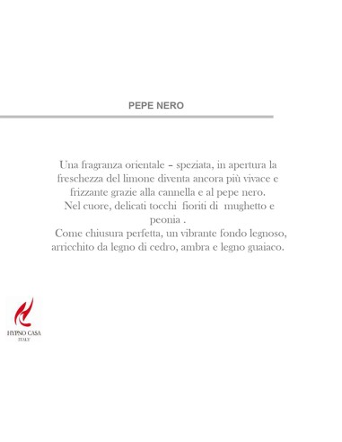 CANDELA 140 GR PROFUMATA HYPNO CHIC PEPE NERO