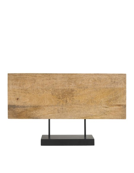 Blanc D' Ivoire - Statua ARABESQUES orizzontale su base in mango cm 58x10x35.5