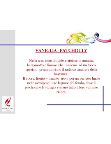 ESSENZA IDROSOLUBILE VANIGLIA & PATCHOULY
