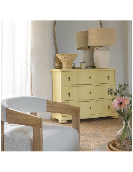 Blanc D' Ivoire - Base lampada AMPHORE in ceramica avorio dia 29x44,5 cm