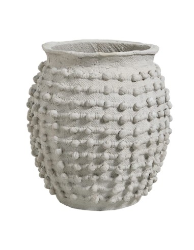 Blanc D' Ivoire - Cache-pot Cleia in cemento grigio chiaro dia 42x44 h