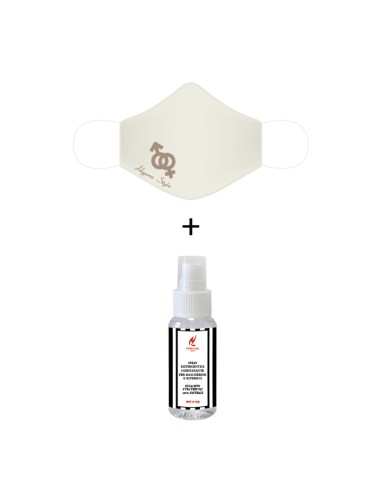 KIT MASCHERINA E SPRAY DETERGENTE E IGIENIZZANTE 50 ML UOMO