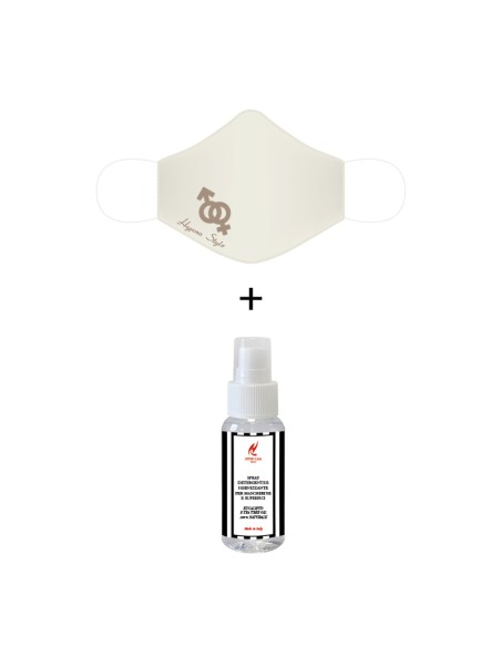 KIT MASCHERINA E SPRAY DETERGENTE E IGIENIZZANTE 50 ML UOMO