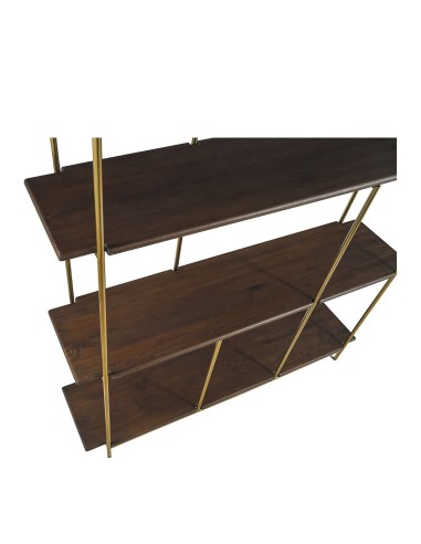 Blanc D' Ivoire - Libreria VICTOR in mango cerato finitura noce e metallo cm 161x41x190