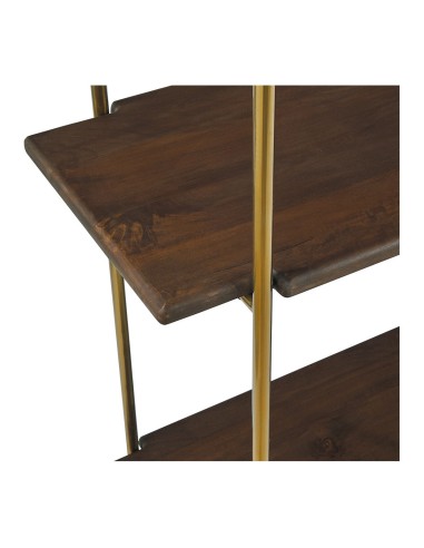 Blanc D' Ivoire - Libreria VICTOR in mango cerato finitura noce e metallo cm 161x41x190