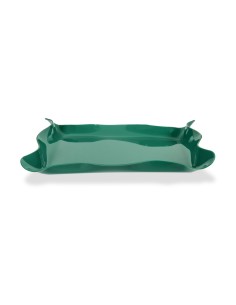 Iplex - Drappeggi d'autore Vassoio rettangolare verde scuro in plexiglass drappeggiato a mano,. - 41x5x31 cm 2