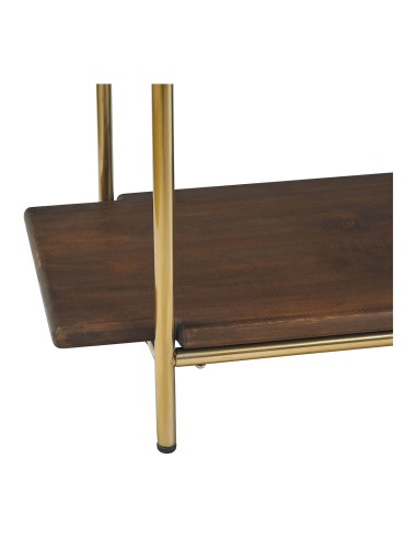 Blanc D' Ivoire - Libreria VICTOR in mango cerato finitura noce e metallo cm 161x41x190