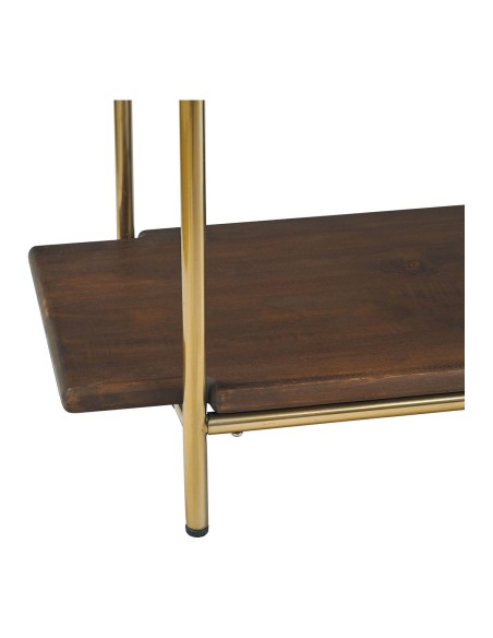 Blanc D' Ivoire - Libreria VICTOR in mango cerato finitura noce e metallo cm 161x41x190