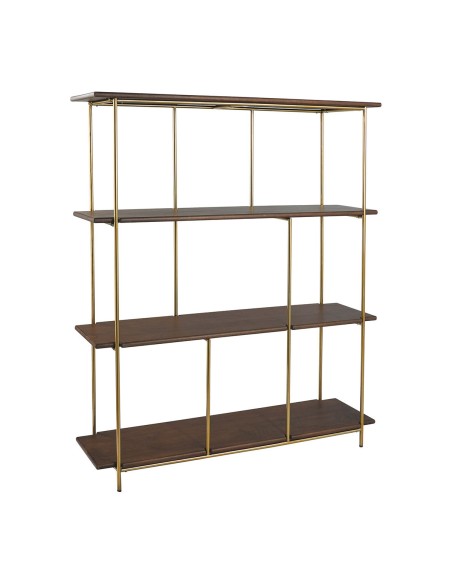 Blanc D' Ivoire - Libreria VICTOR in mango cerato finitura noce e metallo cm 161x41x190