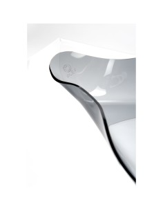 Iplex - Drappeggi d'autore Vassoio rettangolare fumè Trasparente in plexiglass drappeggiato a mano,. - 55x5x32 cm 2
