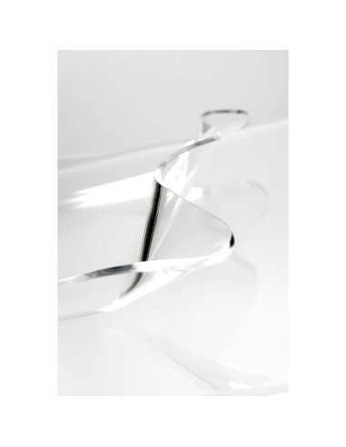 Iplex - Drappeggi d'autore Vassoio rettangolare Trasparente in plexiglass drappeggiato a mano,. - 55x5x32 cm