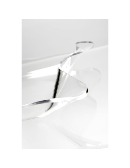 Iplex - Drappeggi d'autore Vassoio rettangolare Trasparente in plexiglass drappeggiato a mano,. - 55x5x32 cm