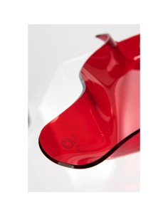 Iplex - Drappeggi d'autore Vassoio rettangolare rosso Trasparente in plexiglass drappeggiato a mano,. - 55x5x32 cm 2