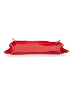 Iplex - Drappeggi d'autore Vassoio rettangolare rosso in plexiglass drappeggiato a mano,. - 55x5x32 cm 2