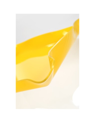 Iplex - Drappeggi d'autore Vassoio rettangolare giallo in plexiglass drappeggiato a mano,. - 55x5x32 cm
