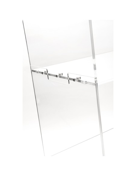 Iplex - Partout Mobiletto in plexiglass Trasparente con ripiani,. - ideale per arredo bagno salotto casa - 39,5x131,5x30 cm