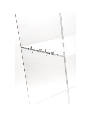 Iplex - Partout Mobiletto in plexiglass Trasparente con ripiani,. - ideale per arredo bagno salotto casa - 39,5x131,5x30 cm