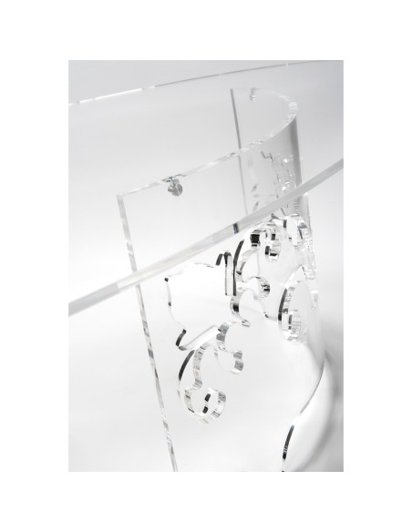 Iplex - Flor Tavolino da caffè in plexiglass Trasparente tagliato a laser,. - 120x35x60 cm