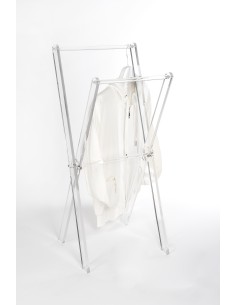 iPLEX - XFile Portasciugamani in plexiglass PMMA Trasparente. - arredamento casa bagno Made in Italy - 38x80x38 cm 2