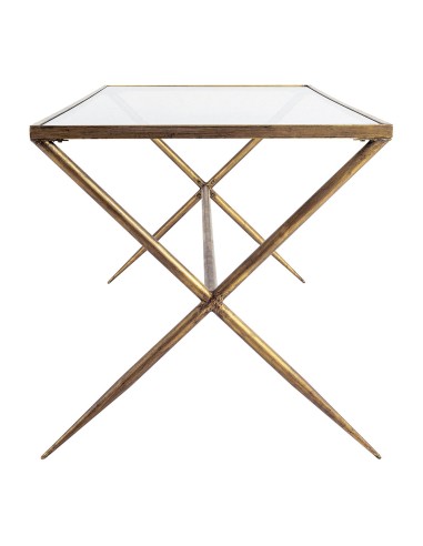 Blanc D' Ivoire - Tavolo Anatole vetro e metallo finitura in ottone dorato cm 185x79,5x78 h