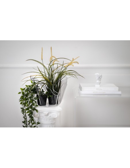 iPLEX - Vaso linea Drappeggi in plexiglass PMMA Trasparente Made in Italy - fioriera portaghiaccio - 45x29x45 cm