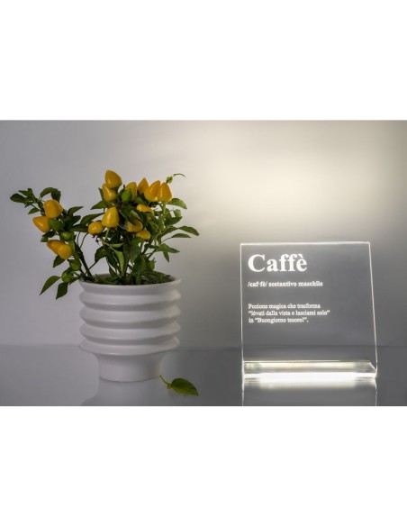 iPLEX Design - Lucilio Lampada Caffe' in plexiglass - Trasparente - 20x20x9 cm