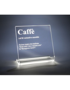 iPLEX Design - Lucilio Lampada Caffe' in plexiglass - Trasparente - 20x20x9 cm