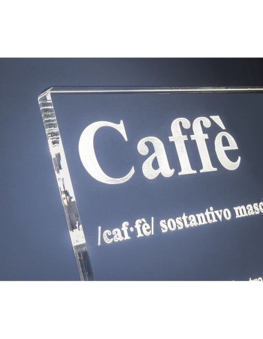 iPLEX Design - Lucilio Lampada Caffe' in plexiglass - Trasparente - 20x20x9 cm